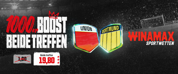Boost bei Winamax zu Union Berlin gegen Borussia Dortmund