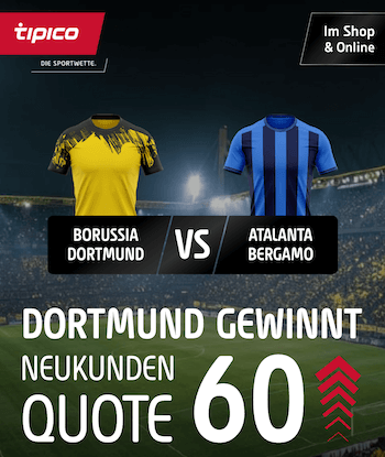 Dortmund Boost gegen Atalanta bei Tipico