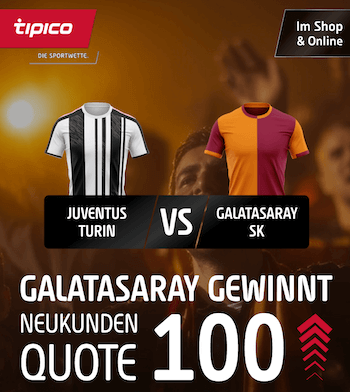 Boost zu Juve gegen Gala bei Tipico