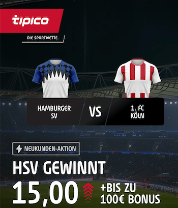 HSV Boost bei Tipico gegen Köln am 14.3.2026