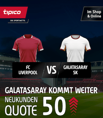 Gala kommt weiter gegen Liverpool Boost bei Tipico