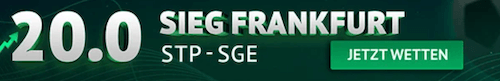 Boost auf Frankfurt gegen St. Pauli bei ODDSET