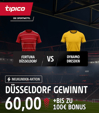 Düsseldorf Boost gegen Dresden bei Tipico
