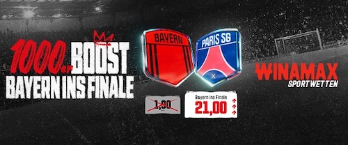 Boost auf Bayern kommt ins Finale bei Winamax gegen PSG