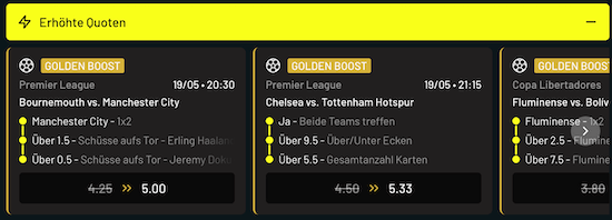 Golden Boosts von DAZN Bet