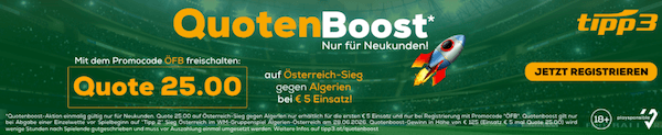 Boost auf Österreich gegen Algerien bei Tipp3