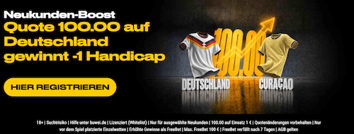 Boost auf Deutschland gegen Curacao bei bwin Sportwetten
