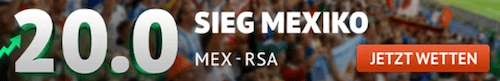 Mexiko Boost gegen Südafrika bei ODDSET