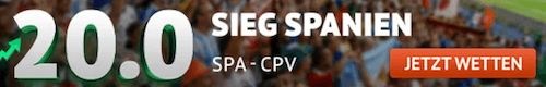 Boost auf Spanien gegen Kap Verde bei ODDSET