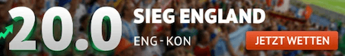 England Boost bei der WM gegen DR Kongo bei ODDSEt