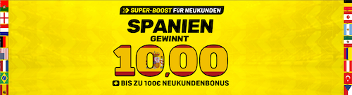 Boost auf Spanien gegen Belgien bei DAZN Bet