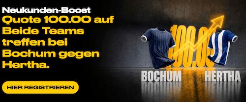Quote 100 zum Auftakt der 2. Bundesliga zwischen. Bochum und Hertha bei bwin