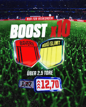 Boost auf Bayern gegen Bodö/Glimt bei Winamax