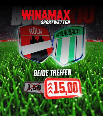 Boost auf Köln gegen Gladbach bei Winamax